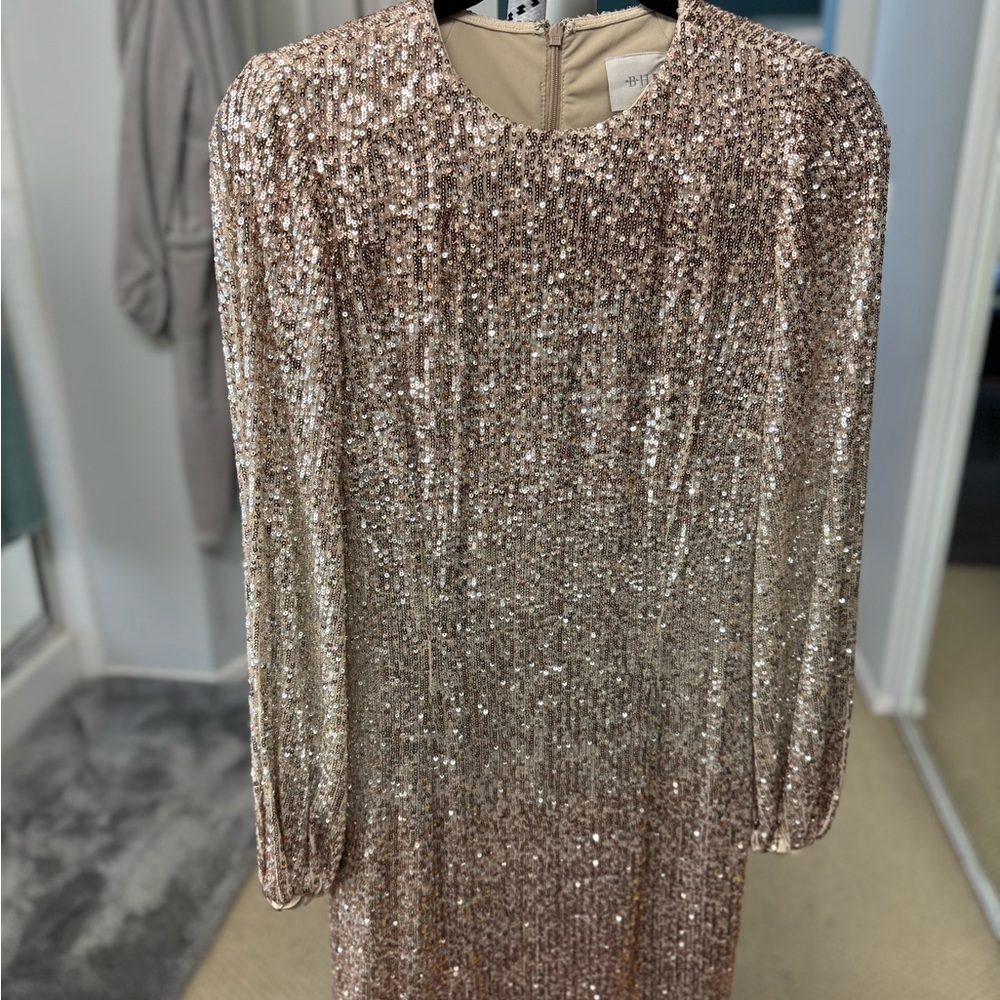 Anthropologie BHLDN Sequin Gold Dress!